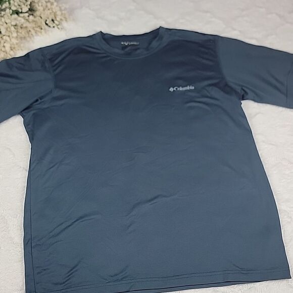 COLUMBIA Omni Wick Tee Shirt Men's Large Blue‎ - Picture 2 of 5